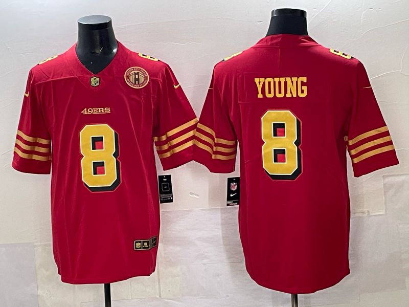 Men Nike San Francisco 49ers #8 Young Red Limited NFL 2025 Jersey 0028->san francisco 49ers->NFL Jersey